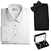 Tuxedo Shirt, Cummerbund, Bow Tie, Cufflink & Studs Set - Laydown Collar, XL (17-17.5