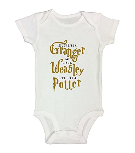 Cute Harry Potter Shirt or Onesie Funny Kids Clothing - Little Royaltee Shirts 6-9 Months, White