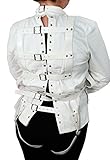 Unisex White Canvas Straight Jacket Costume