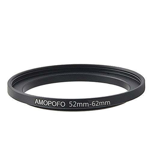52 to 62mm /52mm to 62mm Step Up Ring Filter Adapter for UV,ND,CPL,Metal Step Up Ring,Compatible with All 52mm Camera Lenses & 62mm Accessories