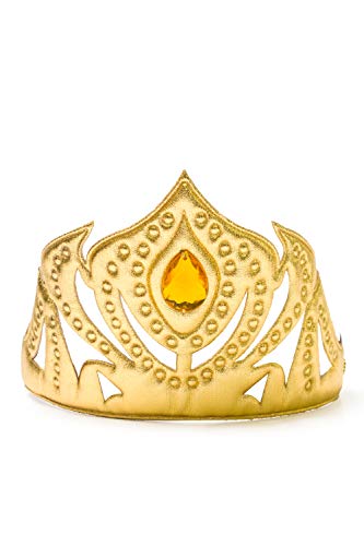 Little Adventures Scandinavian Princess Gold Crown & White Glove Set for Girls - One-Size (3+ Yrs)