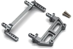 RWLZLB 16281 F/R Body Pillars Parts, Metal Replacement Accessories Spare Parts, Compatible with Hyper GO H16BM H16GT H16DR MJX H16 16208 16209 16210 1/16 RC Trucks Cars (Dark Grey)