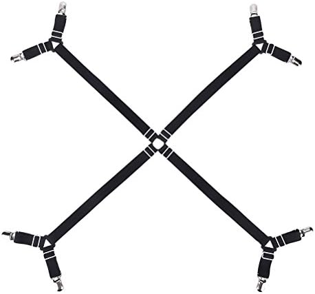 SUSHAFEN 1 Pcs Adjustable Bed Sheet Holder Corner Holder Fasteners Gripper Suspender Strap