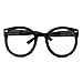 Black Oversized Round Thick Horn Rim Clear Lens Fashion Eye Glasses Frame