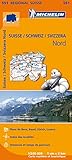 SUISSE NORD 11551 CARTE ' REGIONAL ' MICHELIN KAART (Multilingual Edition) by