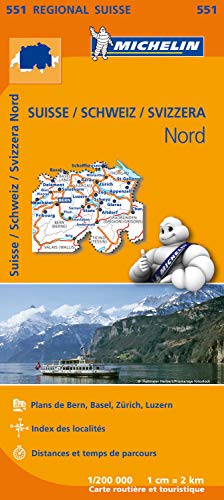 SUISSE NORD 11551 CARTE ' REGIONAL ' MICHELIN KAART (Multilingual Edition) by Michelin