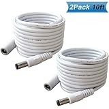 SIOCEN 5.5mm x 2.1mm Extension Cord,DC 12v Power Supply Adapter for CCTV Security Camera Surveillance Indoor Wireless IP Camera Dvr Standalone LED Strip,Car,12 Volt Male to Female Plug Cable 10ft