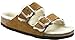 Birkenstock Women's Arizona Shearling Sandal Mink-Natural Suede/Shearling Size 36 M EU