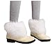 Womens Faux Fur Snow Boots | Ladies Comfy Fleece Plush Covered Winter Warm Fur Lining Boot | Casual Mid-Calf Slip On Round Toe Bootiesthumb 2