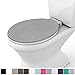 Gorilla Grip Original Thick Memory Foam Bath Rug Toilet Lid Seat Cover, 19.5 Inch x 18.5 Inch Size, Machine Washable, Plush Fabric Covers, Fits Most Size Toilet Lids for Kids Bathroom, Dark Gray