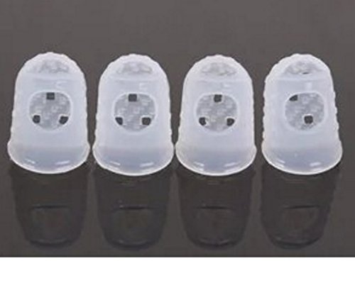 Guitar Fingertip Protectors Silicone Finger Guards For Ukulele (white)