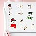 Monoche Waterproof Christmas Windows Stickers Snowman Smiling Removable Perfect for Living Room Bedroomthumb 2