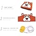 Charlxee Kids Headphones Cozy Foldable Headphone Headband Toddler Headphones for Air Travel or Home - Orange Dog