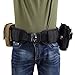FAIRWIN Tactical Belt, Military Style Webbing Riggers Web Belt Heavy-Duty Quick-Release Metal Buckle (Black, L - Waist 42