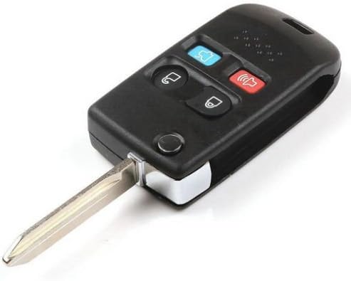 Ecusells Flip folding Remote Fobkey Case Shell for Ford 4 Buttons New Modify uncut
