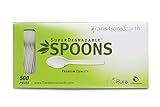 Transitions2earth Biodegradable EcoPure Spoons - Box of 500 - Plant a Tree with Each Item Purchased!