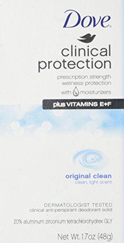 Dove Clinical Protection Antiperspirant & Deodorant Solid, Original Clean 1.7 oz (48 g) by Unilever