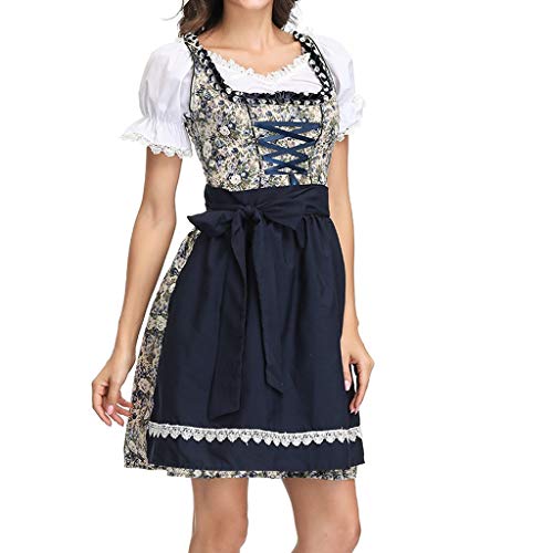 Women's Beer Festival Dress German Dirndl Dress Costumes for Bavarian Oktoberfest Carnival Halloween - Thumbnail 5