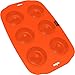 Silicone Donut Maker Baking Pan Tray - 6 Holes - Pure Food Grade Premium Non-Stick Silicon - Orange - Bake Like a Professional