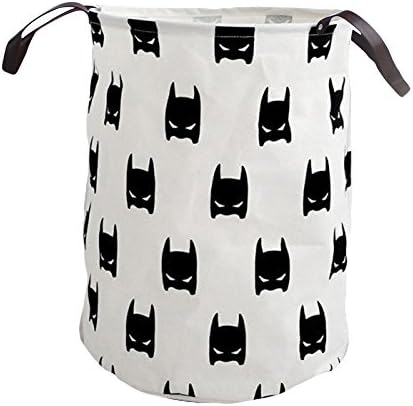 SelunaCanvas Laundry Basket Foldable Clothes Orangizer Storage Bag Toy Storage Basket Children Room Sundries Zakka Bag 16 inch x 20 inch (35x45cm)