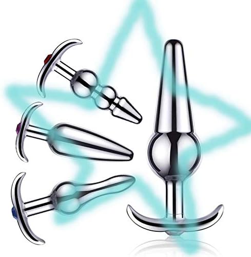 SexReaper 4 Pieces Stainless Steel T Shaped Water Pipe Plug for Men and Women