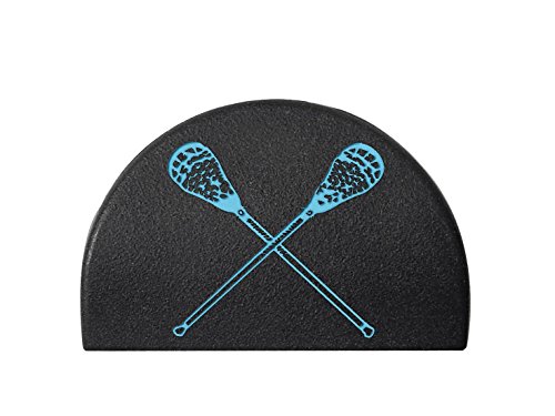Jentra JP1 Grip Plug for Glock 17, 19, 20, 21, 22, 23, 24, 31, 32, 34, 35 Gen 1-3 Laser Engraved & Hand Painted Light Blue Image: Lacrosse Sticks Crossed