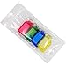 Shells 8PCS Red Green Blue Yellow Color Key ID Label Tags Key Ring Holder Tags Key Chain with Write-on Label Window
