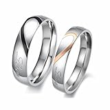 U2U® Jewelry Stainless Steel 0109 Engraved Couples Engagement 