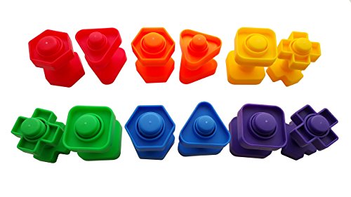Jumbo Nuts and Bolts Set with Backpack by Skoolzy - 24 pc - Occupational Therapy - Matching Fine Motor Toy for Toddlers Preschoolers - Free Activity Download