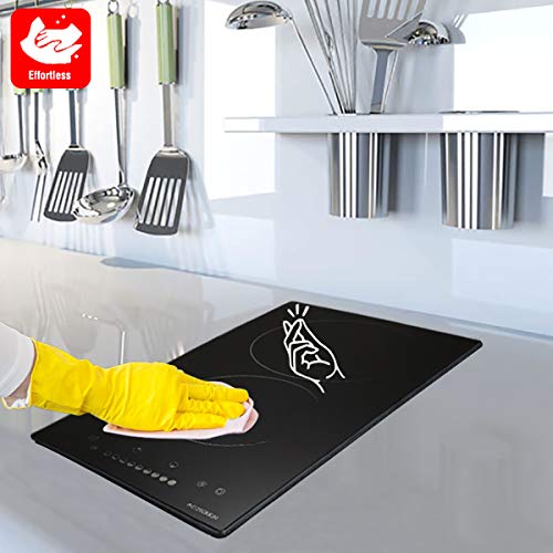 Induction Cooktop 2 Burner ECOTOUCH 12'' Electric Cooktop 240V Built-in Induction Stove Top Smoothtop, Induction Cooker Vitro Ceramic Surface with Booster Burner IB320 - Thumbnail 5