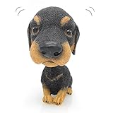 Velener Nodding Dog Ornaments Mini Bobble-Head Toys for Car Decoration (Black and Tan Coonhound)