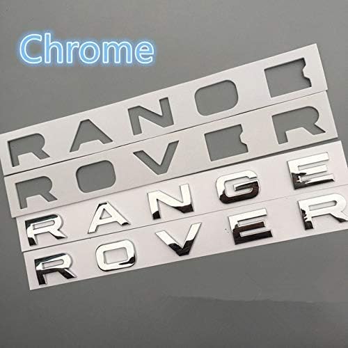 Gloss Grey Range Rover Letters Bell or Trunk Tailgate Emblem Plate 3 Mus Stock