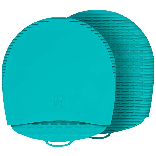 New for 2020! 100% Silicone Pot Holders & Oven Mitts. A Silicone Mitt is Healthier Than Cotton & Easier to Clean, Won't Grow Mold or Bacteria. Heat Resistant, Non-Slip & Flexible (Teal, 1 Pair)