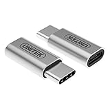 [Type C Adapter - 2 Pack] UNITEK USB-C to Micro USB Adapter Type C Male to USB Micro B Female, Charge and Data Sync Converter Cable Connector for MacBook, Nexus 5X, 6P, OnePlus 2, Lumia 950 XL (Gary)