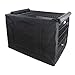 PETSFIT Crate Cover for Wire Dog Crate(30in/36inch/42inch), Single Door/Double Doors, Mesh Window, Flap On The Top and Back is Detachable, Dog Kennel Cover Black 30inch