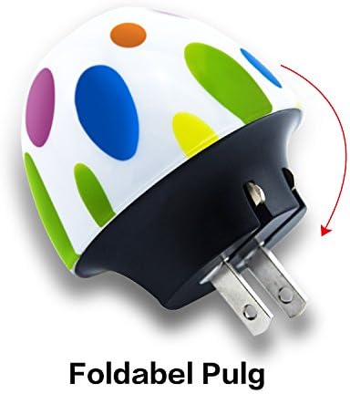 sncfoo Night Light for Kids -Night Light Plug-Fast Charger and 5W Night Light Charger Mushroom Fold-Out Controlled Touch Buttons and Night Light 2.1A Universal 5V Socket.