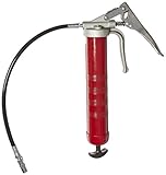 Alemite 555-E Pistol Grip Grease Gun, Develops up to 7,500 psi, Delivery 1 oz./30 Strokes, 16 oz. Bulk or 14 oz. Cartridge, with Flexible Extension, Dual Leverage, Volume or Pressure Mode