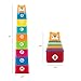 Kidcia My First Square Nesting & Stacking Cups with Numbers Letters & Animals for Toddlers Early Educational Stacker Toys for Kids