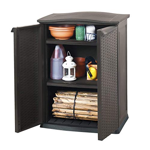 Keter 17190095 Universalschrank Rattan Style Mini Shed, Kunststoff, Schwarz Braun – Bild 5