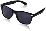 zeroUV ZV-8452n Polarized Wayfarer Sunglasses, Black, 54 mm