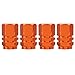TOMALL Orange Hexagon Style Wheel Tyre Valve Stem Caps Compatible with SUV 4WD Rims Dust Cover