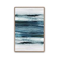 Framed Canvas Wall Art Abstract Color Block Canvas Prints Home Artwork Decoration for Living Room,Bedroom - 16x24 inches