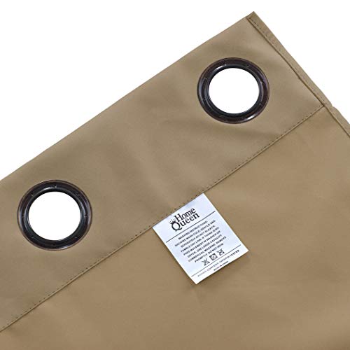 Home Queen Grommet Top Blackout Curtain Valance Window Treatment for Living Room, Short Straight Drape Valance, Set of 1, 37 X 18 Inch, Taupe