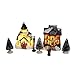 Lighting up Christmas Doll Figurine Tiny Resin House Building (Church House set of 2)