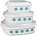Reston Lloyd 6-Piece Microwave Cookware, Steamer and Storage Set Corelle Coordinates, Multi, South Beach