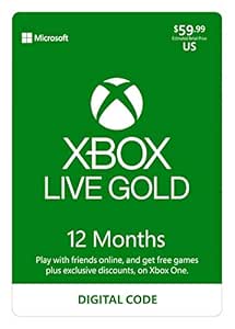 Amazon Com Xbox Live Gold 12 Month Membership Digital Code