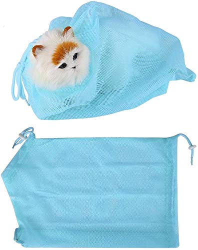 HEEPDD Cat Bathing Washing Bag, Adjustable Mesh Cat Grooming Bag for Bathing Nail Trimming Nail Trimming Ear Cleaning Cat Restraint Bag for Safe Handling