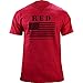 Remember Everyone Deployed RED Friday Flag Military T-shirt (Large, Red)