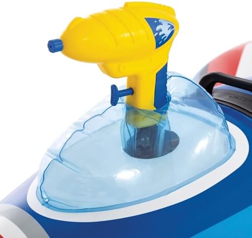 Avião insuflável com Canhão de Água, 117X104 cm, Jogo de Água, com Lançador de Água, para Praia, Para Piscina, Brinquedo Infantil, Peso máximo 40 kg, +3 anos (57531)