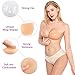 Niidor Adhesive Bra, Strapless Bras for Women Wing-Shaped Silicone Bra 2PCs Pasties for Women（B Cup） Pink